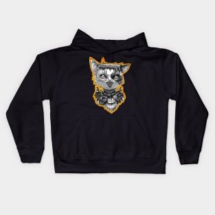 Franki the Frankenstein's Monster Cat Grey Kids Hoodie